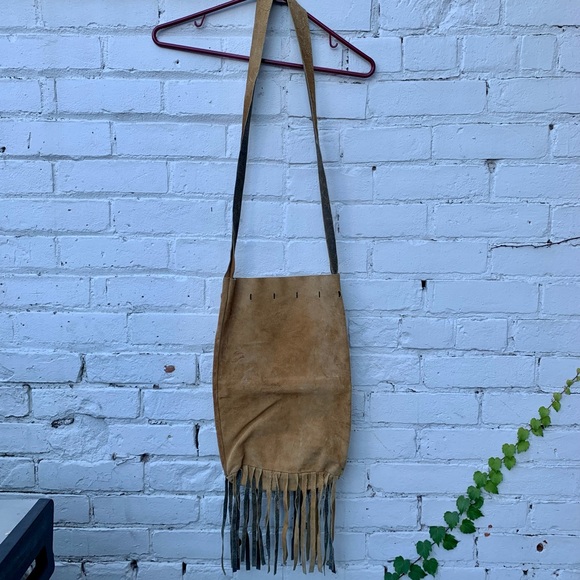 Vintage 100% Suede Bucket Bag - Picture 1 of 5